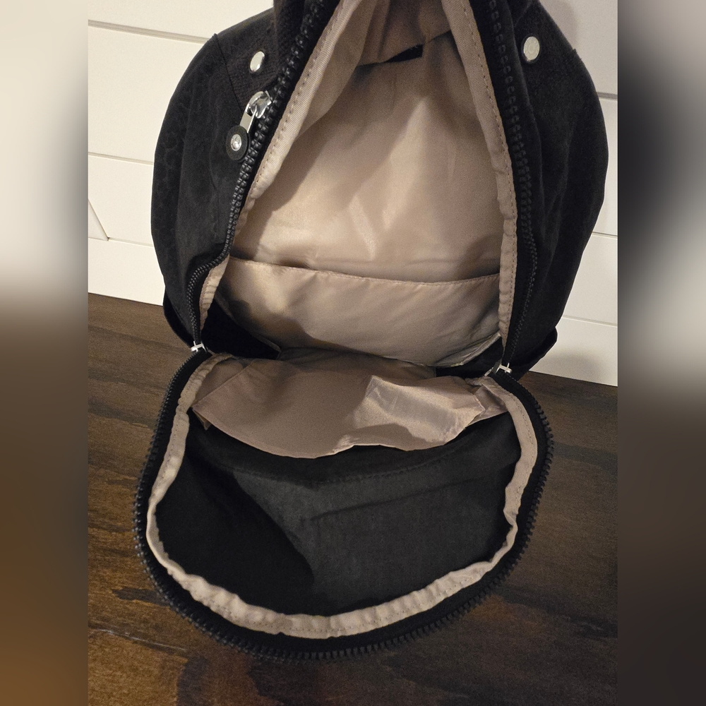 Kipling Black Leopard Fullsize Backpack - Picture 4 of 5